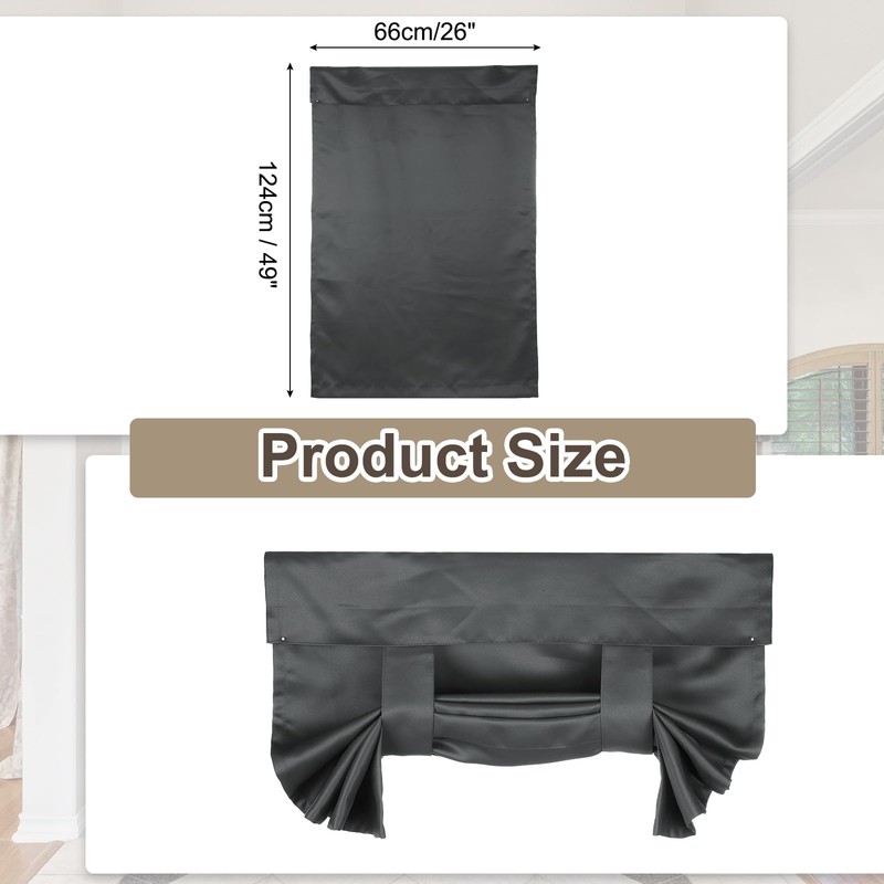 uxcell Blackout Door Curtains, French Side Door Window Curtain for