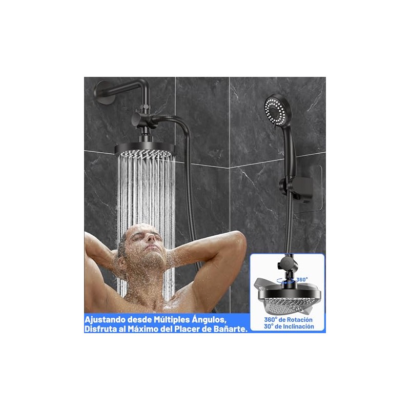 Jasinber Regaderas para Baño Combo de Cabezal de Ducha de