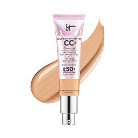 IT Cosmetics IT Cosmetics Your Skin But Better CC+ Cream Illumination, Medium Tan (W) - Color Correcting Cream, Full-Coverage Foundation, Hydrating Serum & SPF 50+ Sunscreen Radiant Finish 1.08 fl oz