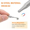 HARFINGTON 5pcs P2 Pentagon Screwdriver Bit 5/32" Hex Shank 35mm/1.38"