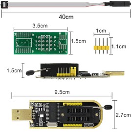 SOIC8 SOP8 Chip Flash IC CH341A Programador USB Flash BIOS Chip módulo Programador USB (Programador SB + Clip SOP8 + Adaptador)