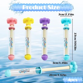 CUVZORA 4 Stück Feuerwerks Wasserpistole Spielzeug, Wasserspritze Kinder, Romantische Feuerwerk Wasserspritze für Paare, für Strand, Pool, Gartenpartys und Sommerfeste