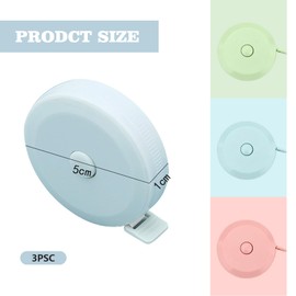 Pack of 3 1.5 m Tape Measure for Sewing, Double Scale Tape Measure Sewing, Metric/English Tape Measure for Sewing, Portable Soft Tape Measure Sewing Supplies, Mini Children's Tape Measure for Home Use