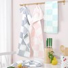 Jacquotha 4-Piece Hand Towels Soft & Quick-Drying, 13"x29" Checkered Bathroom