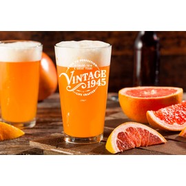 1945 80th Birthday Gifts Beer Glass for Men Women | Birthday Gift Man Woman Turning 80 | Funny 80 th Party Supplies Decorations Ideas | Eighty Year Old Bday | 80 years Gag Vintage Pint Presents