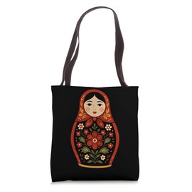 Matryoshka Doll Art Russian Nesting Wooden Stacking Set Tote Bag