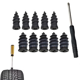 ALLVD Tire Repair Tool for Car Puncture, Rubber Nails, For Trucks Automobiles, Heat Resistant, 0.2 x 0.5 inches (5.3 x 11.7 mm), 2.7 x 0.5 inches (6.8 x 12.7 mm), 2 Size (10 Pieces)