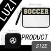 2 Pcs Soccer Gifts Cosmetic Makeup Bag with Chenille Letter