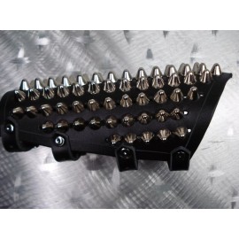 metaldevastation.com LEATHER UNISEX CONE STUDS GAUNTLET.THRAS METAL... (MDLUG0312)... - RIGHT, BUCKLES