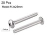 sourcing map Machine Screws, M3x25mm Phillips Screw, 304 Stainless Steel,