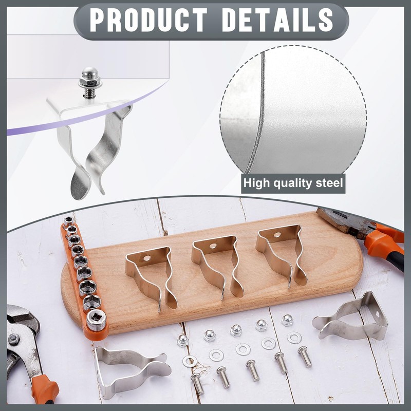 Tandefio 15 Sets Window Well Cover Clips Outside 2.36'' x