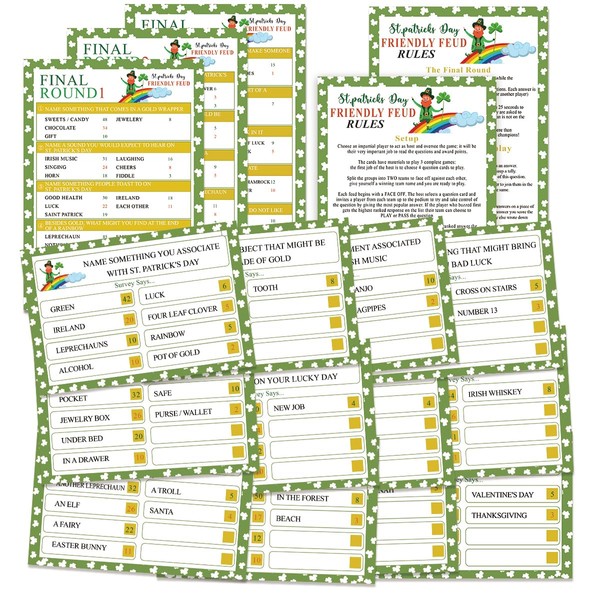 OXEDP St. Patrick's Day Friendly Feud Game, Family Feud Game,