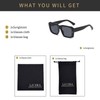 LJCZKA Vintage Rectangular Sunglasses Women Men 90s Retro Square Sunglasses