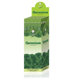Flute Geranium Incense Sticks - Square Pack of 200 Sticks - Natural Fragrance - Incense for Positivity, Inspiration & Creativity