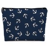 Dwept Nautical Anchor Makeup Cosmetic Bag, Marine Symbol Navy Anchor
