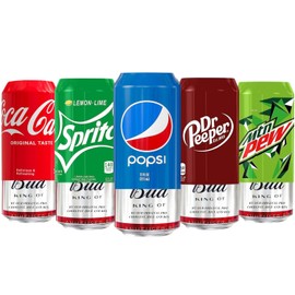 BeerSkin Skywin Silicone Can Sleeve, 5 Pack 12 oz (355 ml) Soda Can Sleeve, Disguises Can as Soda (Mix Colors)