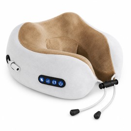 Rechargeable U-Shaped Neck Massager with Heat – 3D Kneading, Vibration & Memory Foam Support for Neck and Shoulder Relaxation