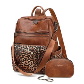 AGLOD Leather Backpack Purse for Women Designer Ladies Shoulder Bag Fashion Faux Work Travel Handbags