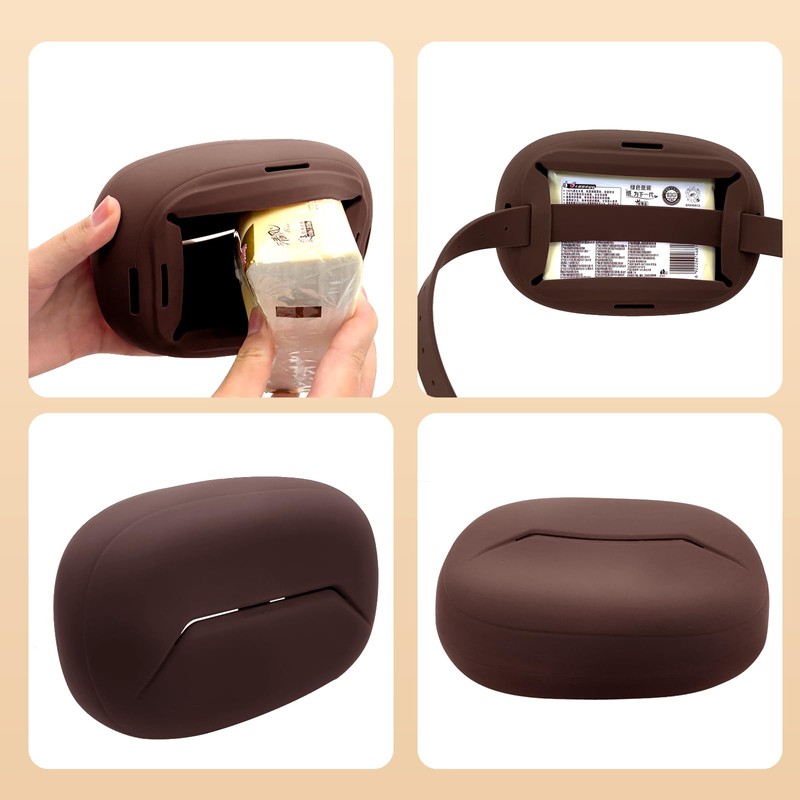 Car Tissue Holder,Silicone Tissue Box Cover with Adjustable Strap,Car Tissue