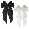 Black White Hair Bow for Women Girls Black Large Hair
