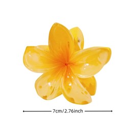 Naisfei 8 PCS Plumeria Flower Hair Claw Clips, Flower Hair Clips Large Plumeria Clips Hibiscus Hair Clips, Hawaiian Flower Hair Claw Clips,Non Slip Flower Claw Clips,Cute Flower Hair Clips
