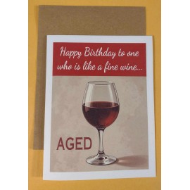 Days of Jeremiah Greetings Like a Fine Wine Greeting Card, 4.25" x 5.5", A2 Size, Blank Inside