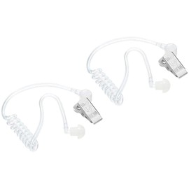 Ear Piece Headset Earpiece Agent Secret Earpiece Costume Prop, Replacement Acoustic Tube for 2-Way Radio Audio Headsets, Pack of 2