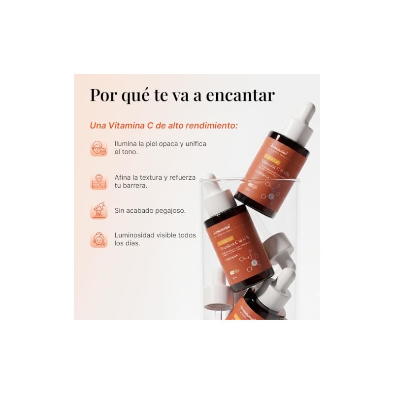 Sérum Facial de Vitamina C al 15% con Ácido Hialurónico