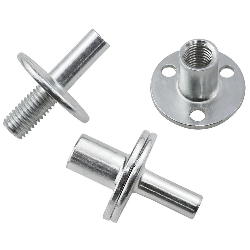 Metal M12 Bed Post Connector Furniture Leg Connector Screw-in T-Nut