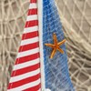 com-four® 2-Piece Maritime Decoration Set - Decorative Wooden Sailing Ship