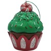 JILLSON & ROBERTS Green Peppermint Top Cupcake Christmas Tree Ornament