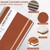 Lined Spiral Journal Notebook, A5 Hardcover Leather Notebook for Work,