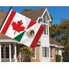 2×3 FT Mexico Canada Friendship Flag,Medium 60×90 CM Mexican Canadian