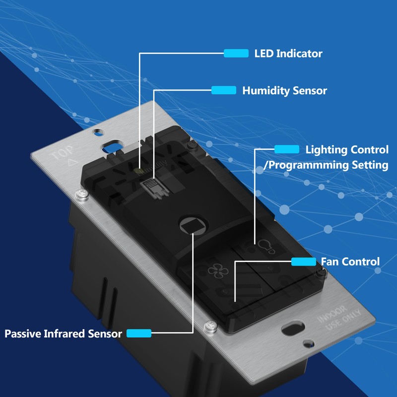 LIDER Interruptor de sensor de humedad e interruptor de luz