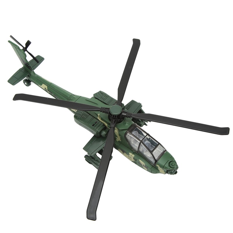 Alloy Copter Model Simulated Lifelike Diecast Pull Back Sound Light