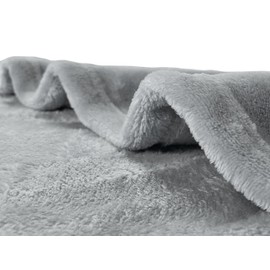 Bear & Panda Flannel Fleece Throw Blanket G Large Travel Sofa Bed Blanket Super Soft Fluffy Warm Throws Microfibre Blankeyrey (Grey, 152 x 203 cm)