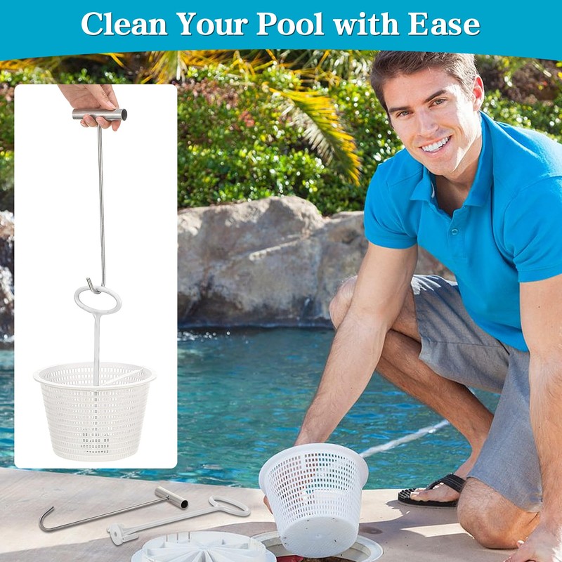 Saillong 2 White 8" Skimmer Replacement Basket & 2 Skimmer
