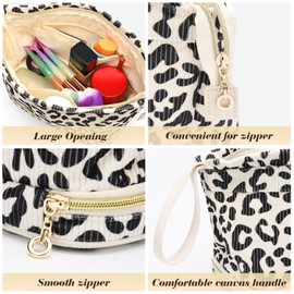 Travel Makeup Bag, #1 Leopard Print