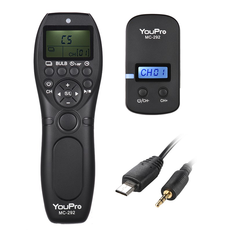 YouPro MC-292 S2 2.4G Wireless Remote Control LCD Timer Shutter
