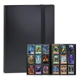 Trading Card Binder 9 Pocket, 360 Card Waterproof Folder with Side Loading Sleeves, Sturdy Card Collection Album for MTG, TCG, Game Cards & Sports Cards, Black