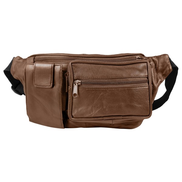 LEONARDO VERRELLI 3900036 Unisex Waist Bag Leather, brown, Waist bag
