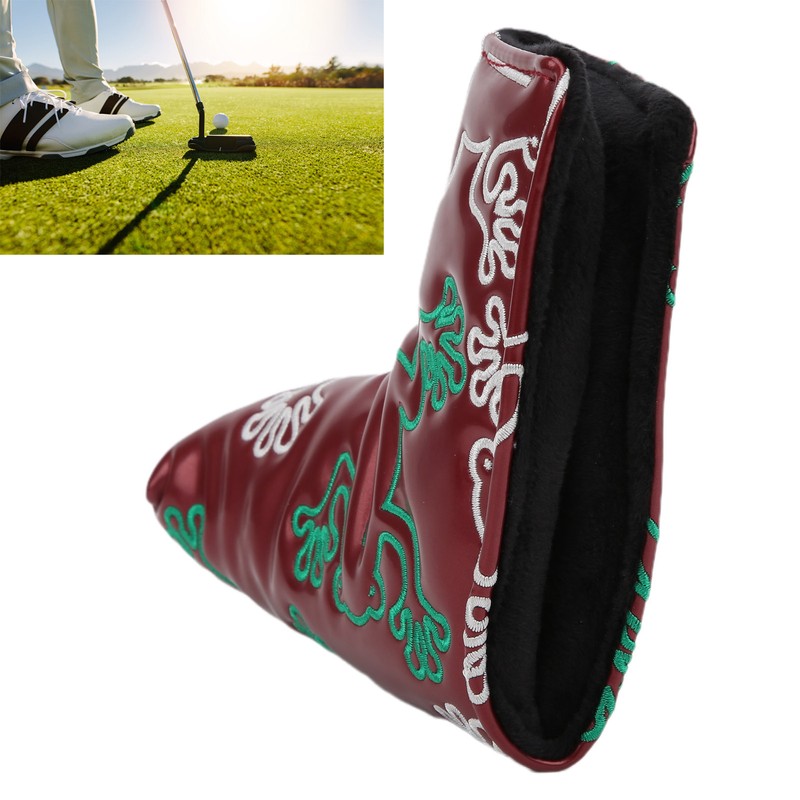 Golf Putter Headcover Embroidery Putters PU Protective Head Cover Magnetic