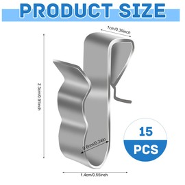 Trailer Frame Wire Clips Stainless Steel Wire Clip 15pcs Solar Panel Cable Clip 23mm Double Wire Clips Clamps for PV Wiring Boat Cable Boat Trailer