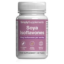 SOYA Isoflavones | Supports Hormonal Balance with Vitamin B6 | Potent Daily Formula | Vegan and Vegetarian Friendly | 120 Tablets = 2 Months’ Supply | Manufactured in The UK