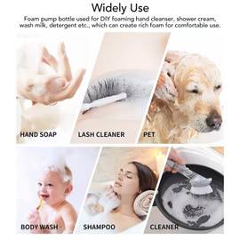 20 Piezas Botella con Bomba de Espuma de 50ml, Botellas de Plástico con Dispensador de Bomba para Jabón de Manos, champú, Limpiador de Pestañas, Embalaje, Limpieza Líquida