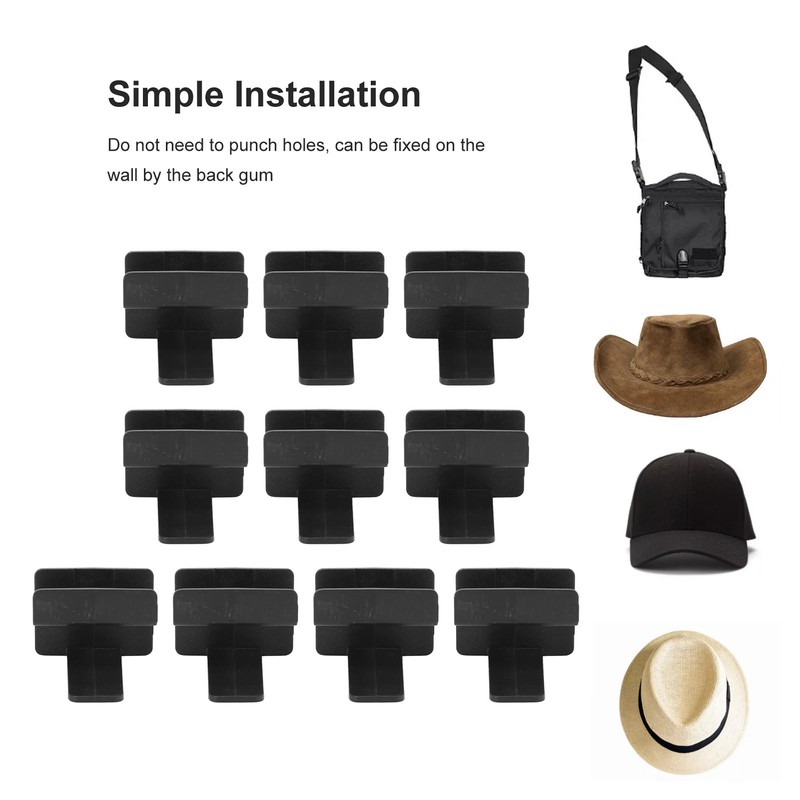 Cap Hook Adhesive Punch Free Wall Hat Holder Beauty Salon