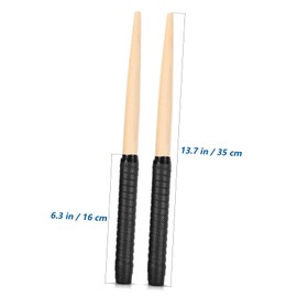 WHAMVOX Black Maibachi Taiko Drumsticks Tapered Design Lightweight for Balanced Play for Taiko Enthusiasts