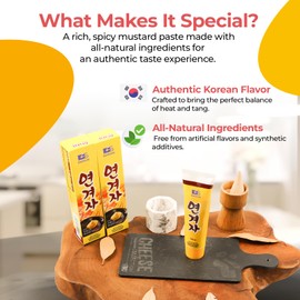 DANSOONY Hot Spicy Korean Yellow Mustard Sauce, Premium Tube Paste, 7.06oz(2pack)