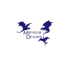 Mother of Dragons Khaleesi Vinyl Sticker Decals (Pack of 2) for Car Bumper Window Laptop (12" x 8.4", Purple)