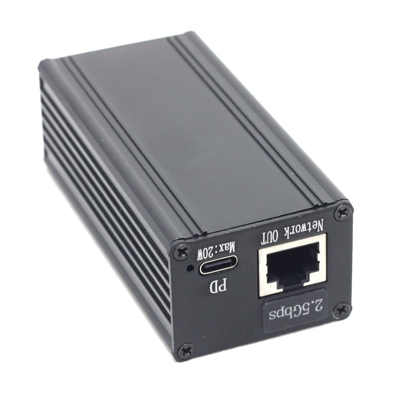 DSLRKIT 2.5Gbps PoE Splitter & Passthrough Adapter to USB Type-c
